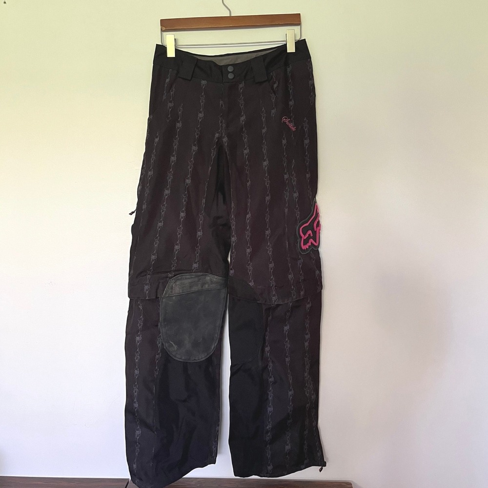 Fox Racing Switch Motocross Pants Black Pink Logo Print MX Gear Womens 32